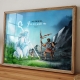 A4 Psalm 23 I will fear no evil painted art print 