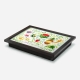 Fruit of the spirit laptray with black frame and black material beanbag 