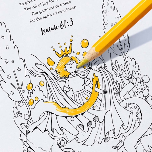 Comforting Colouring sheet in english and french 