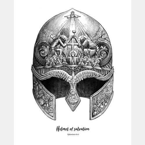 Helmet A3 Art Print