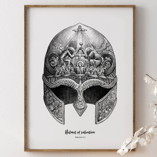 Helmet A3 Art Print