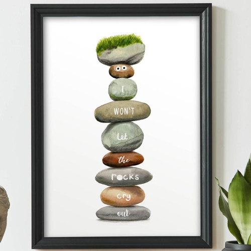 Rocks Cry Out A4 Art Print