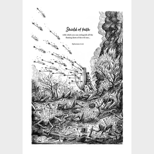 Shield A3 Portrait Art Print