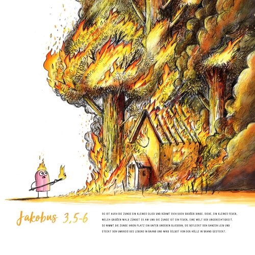 German Fiery Tongue A3 Art Print