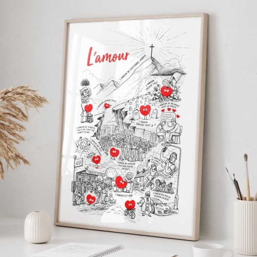 French Love Is… A3 Art Print