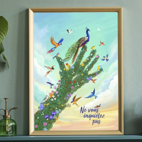 French Do Not Worry A3 Art Print