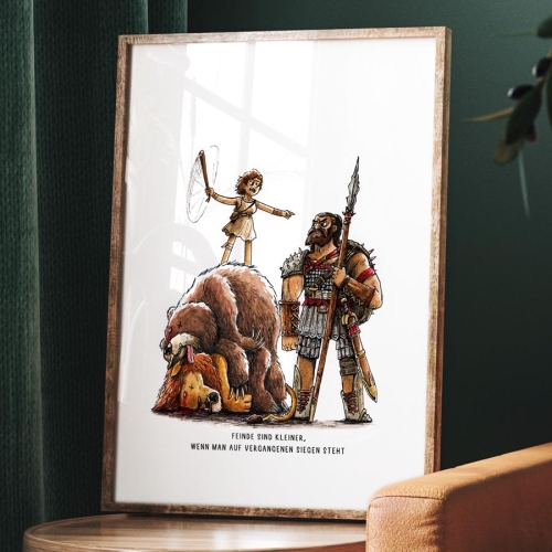 German Stand on Past Victories A4 Art Print