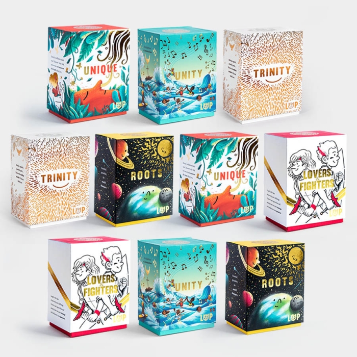 bundle of ten Verse Card collections photographed showing the outside of the gift boxes